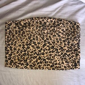 cheetah print tube top